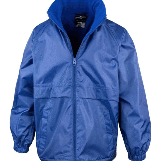 H). Waterproof fleece lined jacket