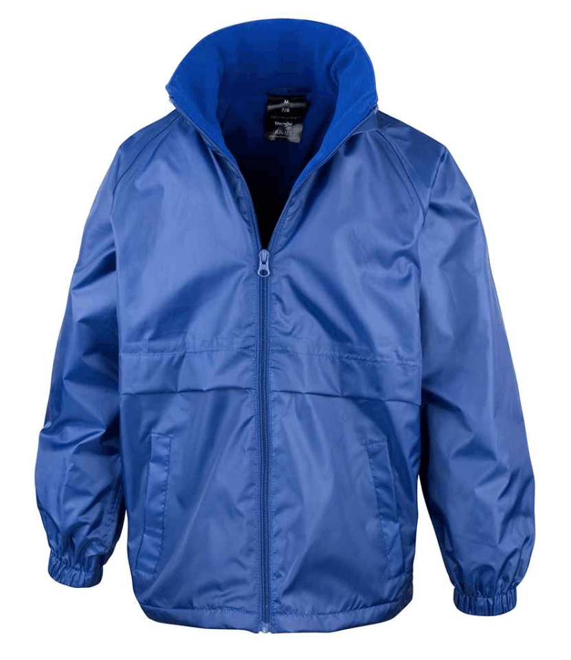 H). Waterproof fleece lined jacket